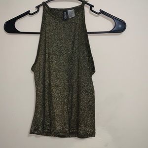 Black and gold sparkly top